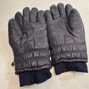 Conroy Men's Vintage Leather Gloves Size Large Blue Ski Winter Japan Snow Glove